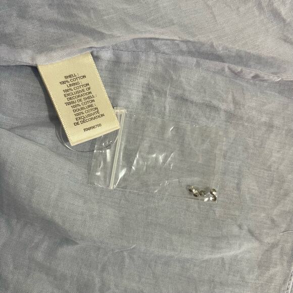 Rebecca Taylor Baby Blue Smocked Tank Top Size 8 - Picture 6 of 7